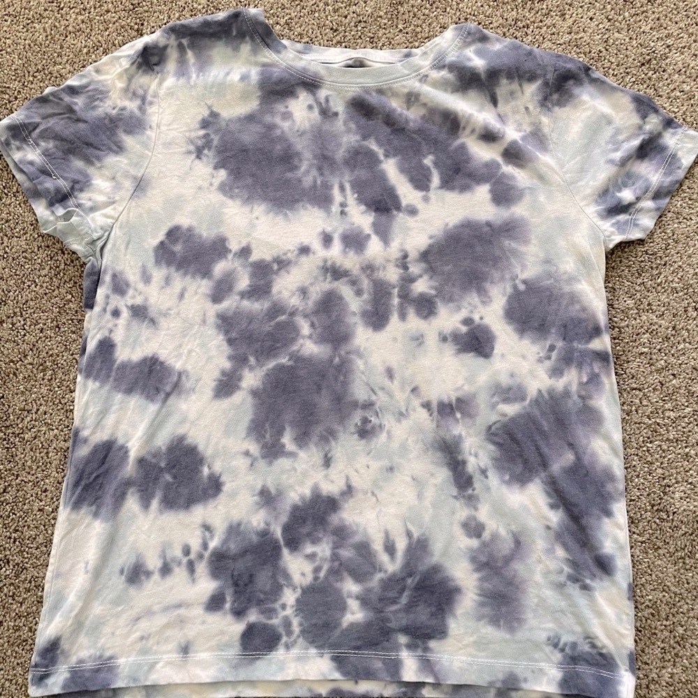 blue tie die tshirt
